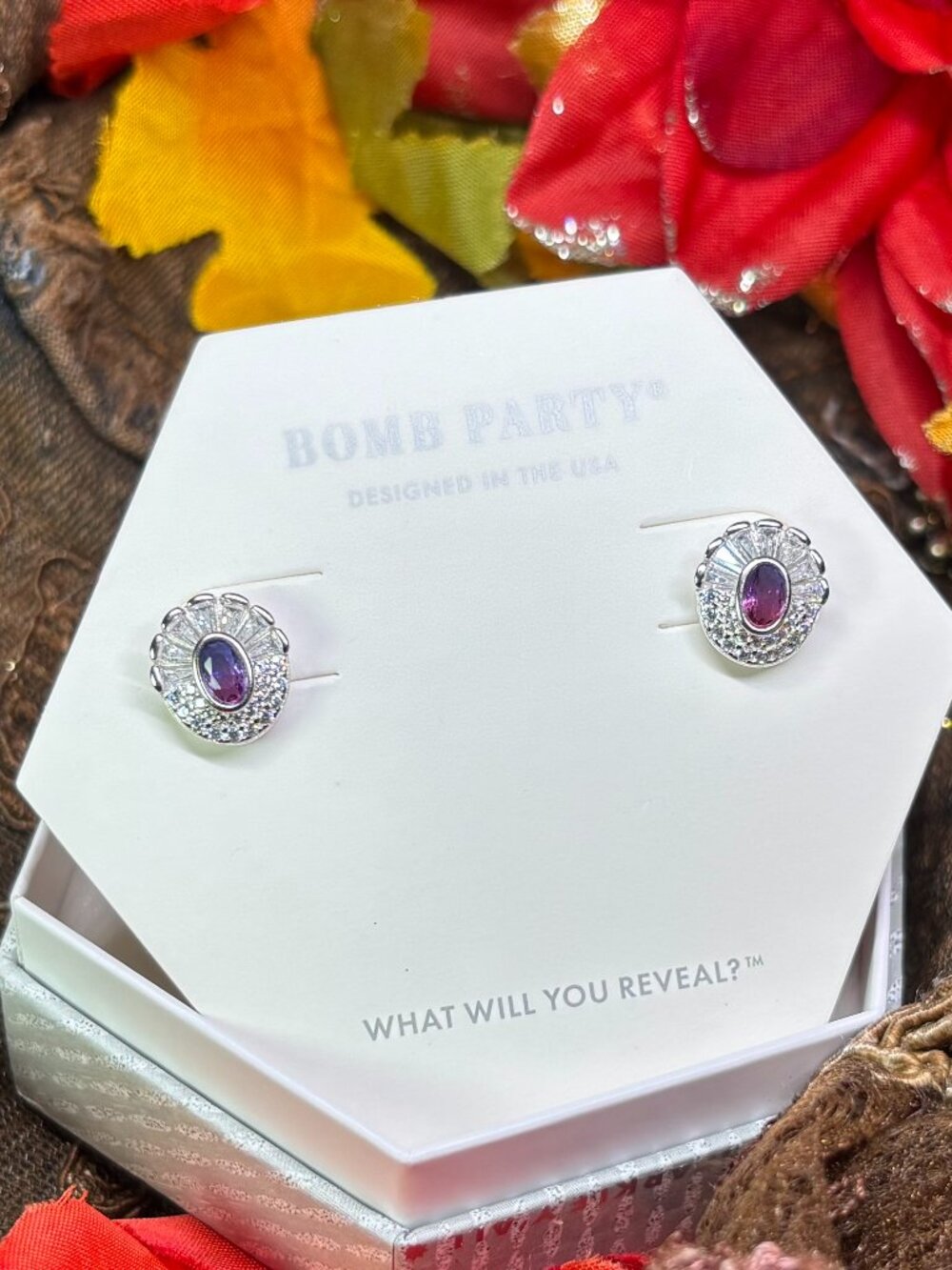 Bomb Party The Sterling Club Alexandrite Stud Earrings RBP5467 MSRP $194